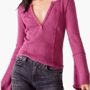 Free People Pink Knit Top